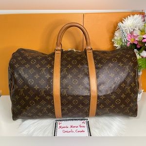 🌸KEEPALL 50 TRAVEL HANDBAG MONOGRAM